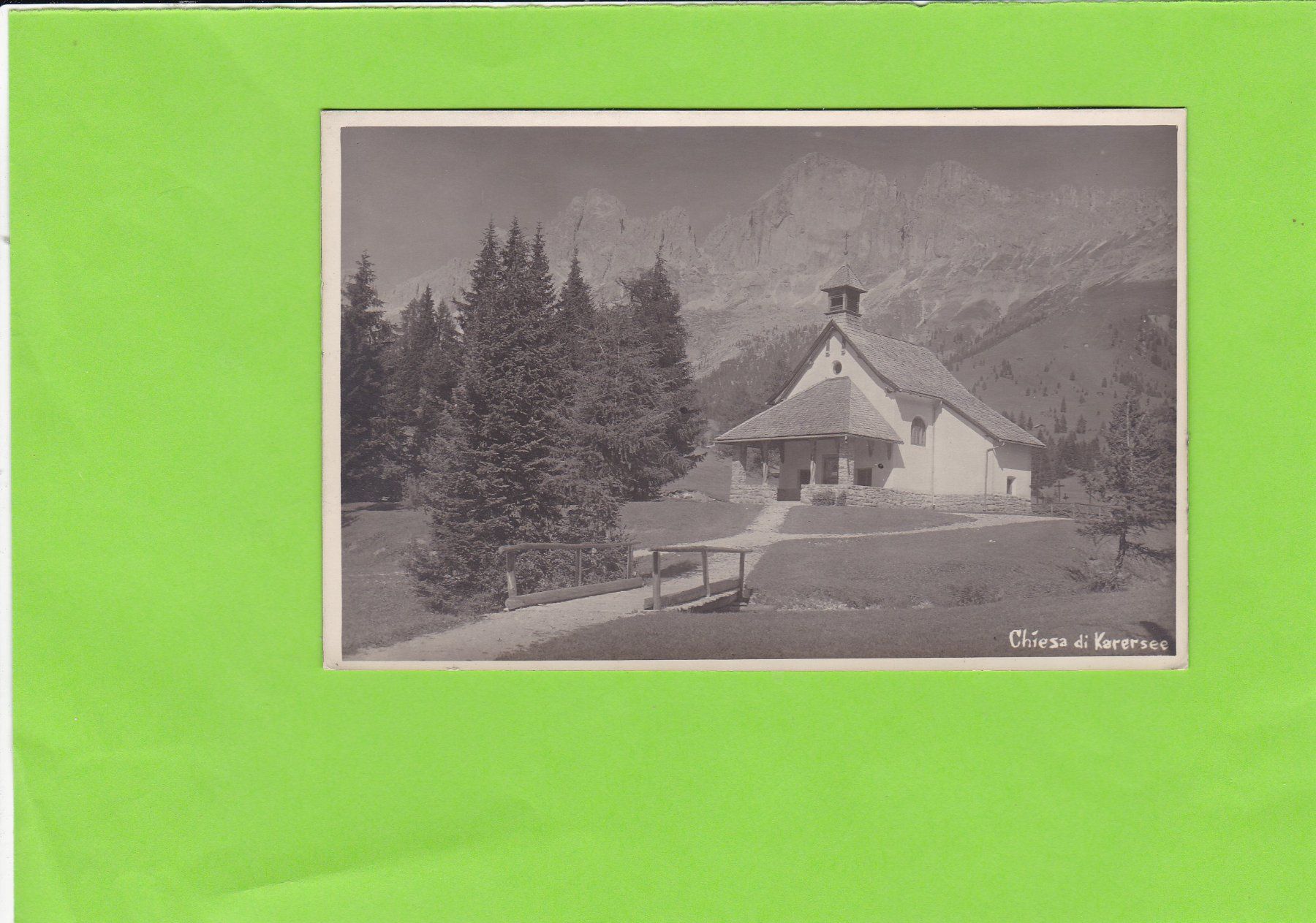 Ansichtskarten: Chiesa di Karersee – Gebraucht aus St. Peterzell von neckertal