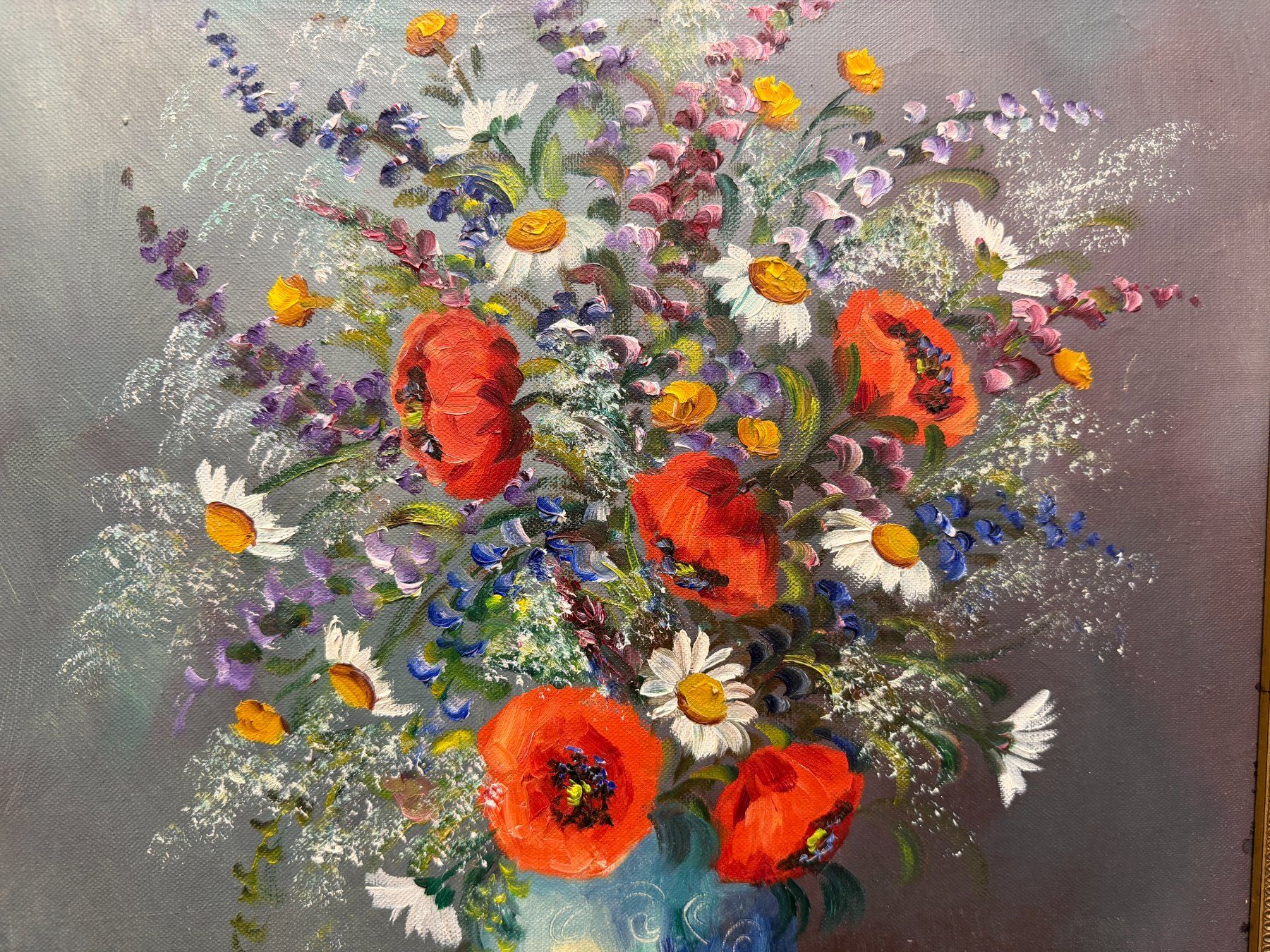 Dipinti: Elegantes Blumen Gemälde mit farbenprächtigem Strauss – Usato da Steinhausen venduto da ZeitreiseBrocki 2