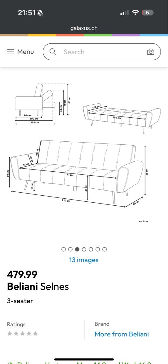 Divani: Couch  – Nuovo (secondo la descrizione) da Basel venduto da arr_j96w 3