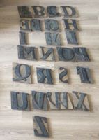 Antike Holzlettern Typografie Druckerei Holzbuchstaben XXL