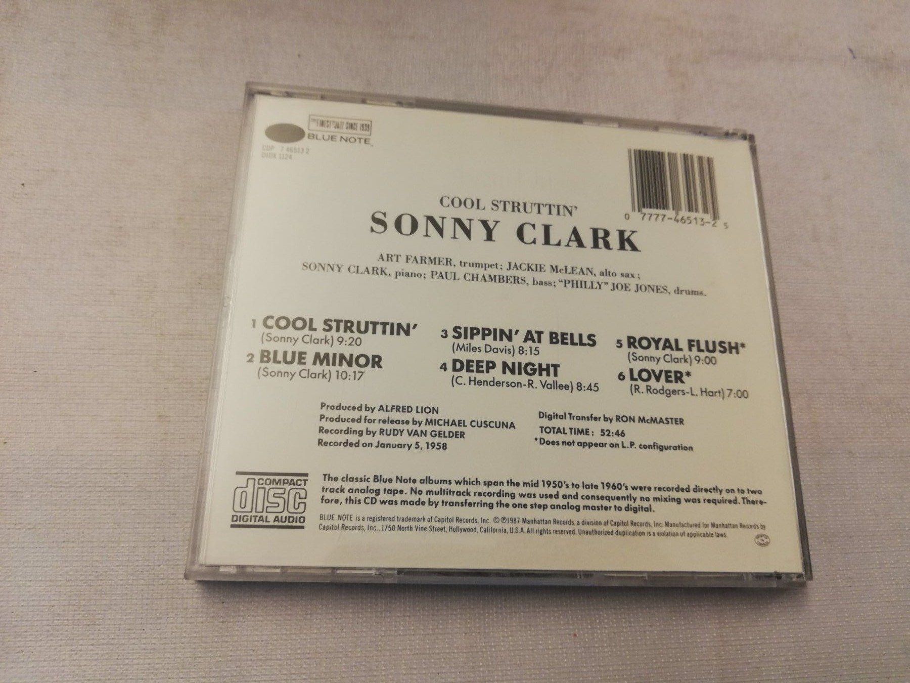 CD: SONNY CLARK - COOL STRUTTIN' (BLUE NOTE) – Usato da Bern venduto da Vinylsound.ch 1