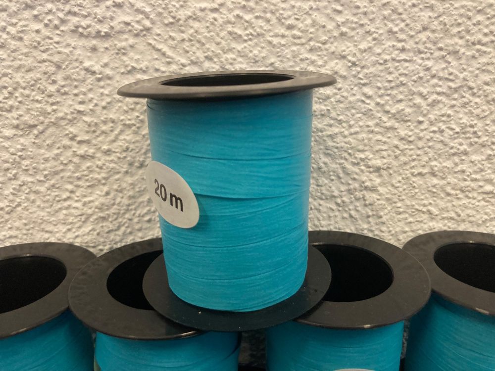 Restposten 10 Rollen Crepon-Bändeli, je 20 Meter,10 mm breit (Neu und
