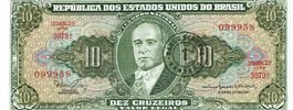 Brasilien 1 Centavo auf 10 Cruzerios 1966 P-183a UNZ