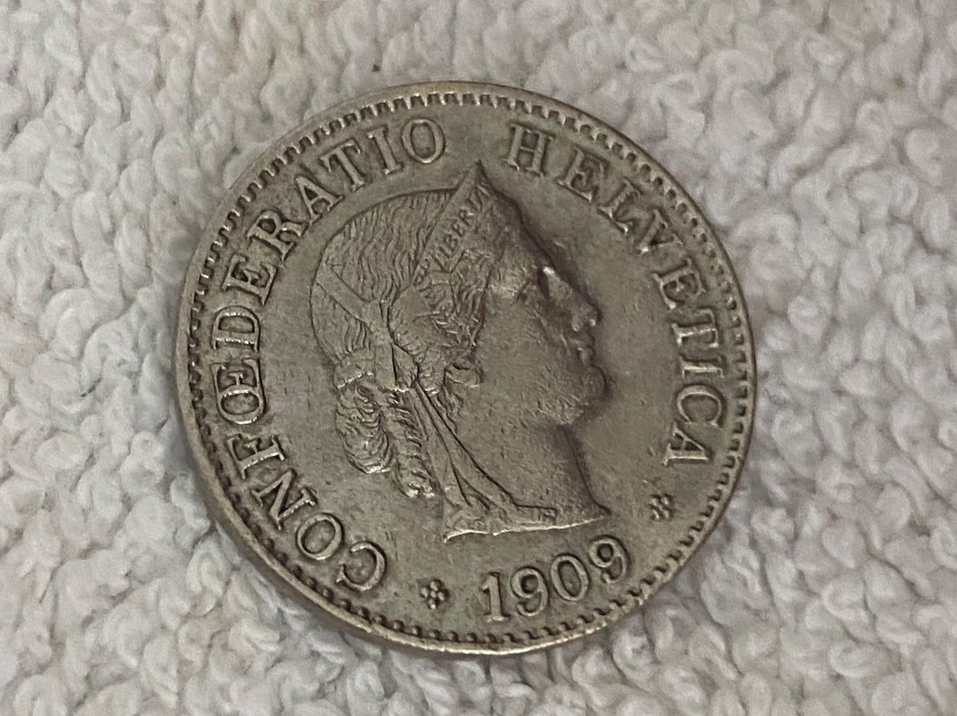Tutti le monete: 5 centimes/rappen 1909 – Usato da Nyon venduto da Ilmi09