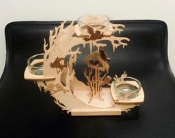Wunderschöner Teelichthalter aus Holz