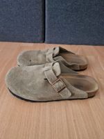 Birkenstock Boston Clogs Wildleder Beige Gr. 38