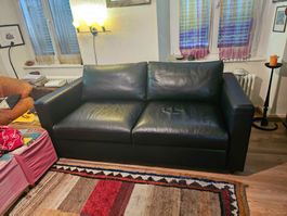 IKEA VIMLE 2er-Bettsofa aus Leder (Grann/Bomstad Schwarz)