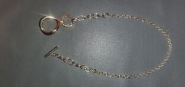 Circle, Cable Finish Necklace, Knebelverschluss Goldkette