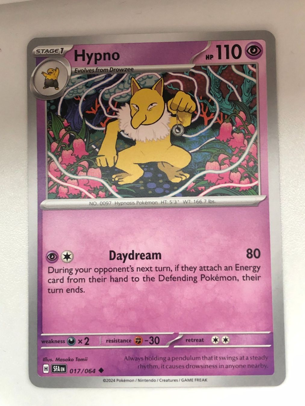 Pokémon Carte collezionabili: Pokémon | EN | SFA | Hypno (17/64) – Usato da Basel venduto da Pokemon_TR4D3R