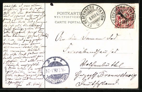 Cartoline postali: Beatenberg, Hotel Schönegg, Südfassade – Usato da Berlin venduto da bartko-reher 1
