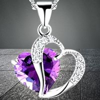 💜 Romantischer Herzanhänger mit Halskette✨💫