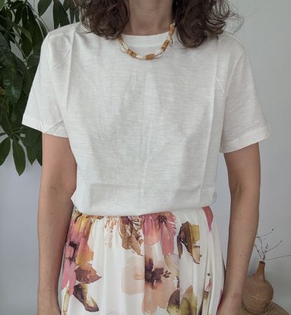 T-Shirt cream Grösse S Sinsay Baumwolle neu