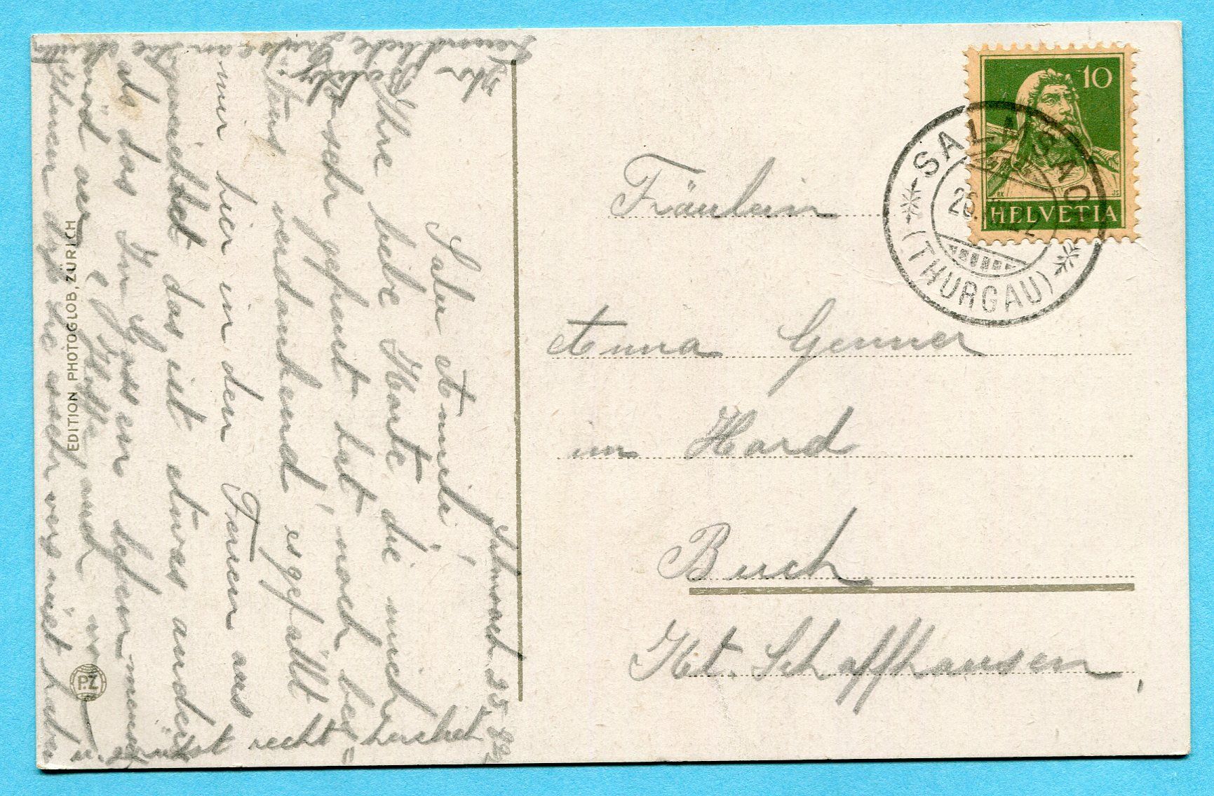 Ansichtskarten: Romanshorn 1922 - Hafen – Gebraucht aus Opfikon von Prophila 1