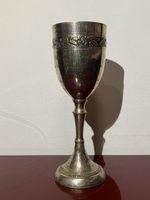 Antiker Pokal versilbert mit Gravur 1933 Höhe 20 cm