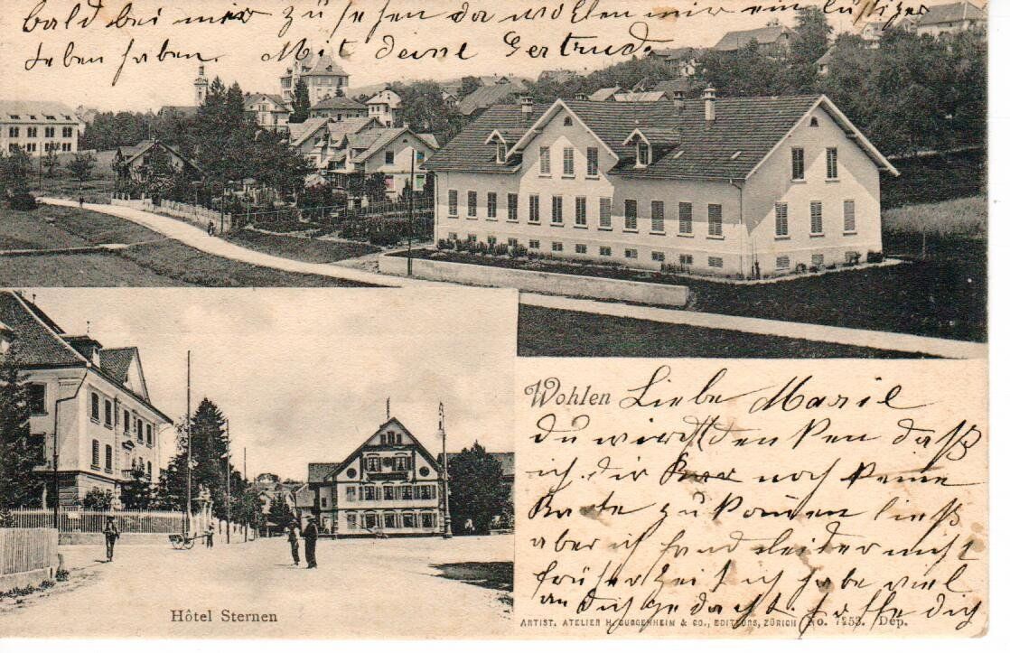 Cartoline postali: Wohlen 1902 – Usato da Wolhusen venduto da Curver9