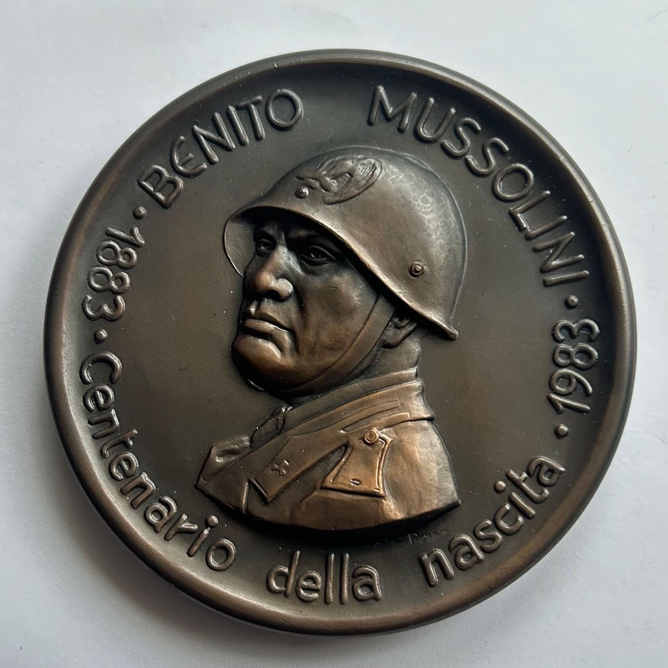 Medaglie: Benito Mussolini - Centenario della nascita 1883 - 1983 – Nuovo (secondo la descrizione) da Gossau SG venduto da Gallus00