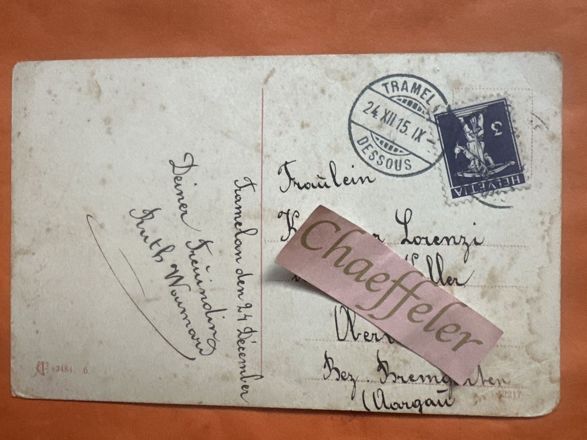 Cartes postales: 1915 Weihnachten Neujahr Grüsse  – D'occasion à Zürich par Chaeffeler 1