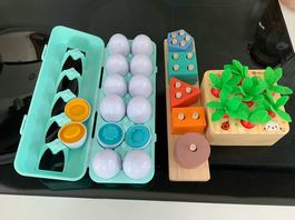 Kinderspielzeug - Sortieren, Grössen ordnen und Zählen