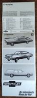 Original-Faltprospekt GM Biel, Chevrolet Fahrzeuge 1971 & 73