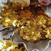 Italienische Pailletten, Dunkelgold,  #8031