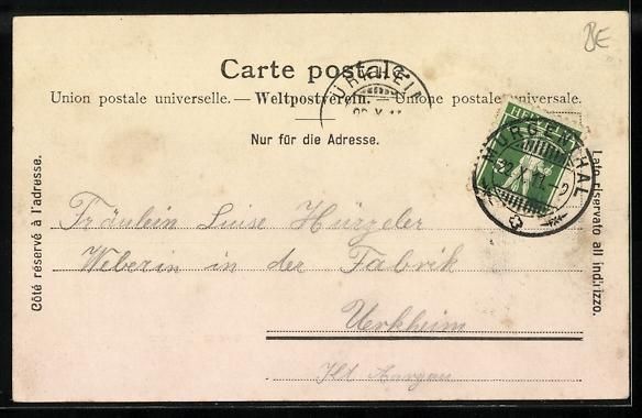 Cartoline postali: Wynau, Ortspartie mit Blick auf die Kirc – Usato da Berlin venduto da bartko-reher 1