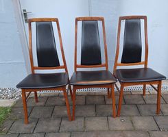 Dänische 3 Set Stühle von Niels Koefoed Teakholz 1960er