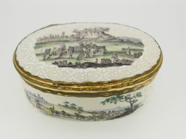 Seltene Email Dose ca. 1770 8,6 x 6,5 cm