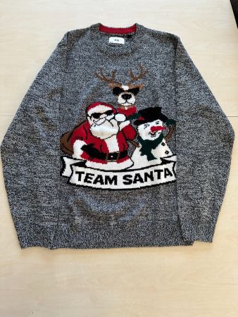 C&A Weihnachtspullover "Team Santa" Grösse L