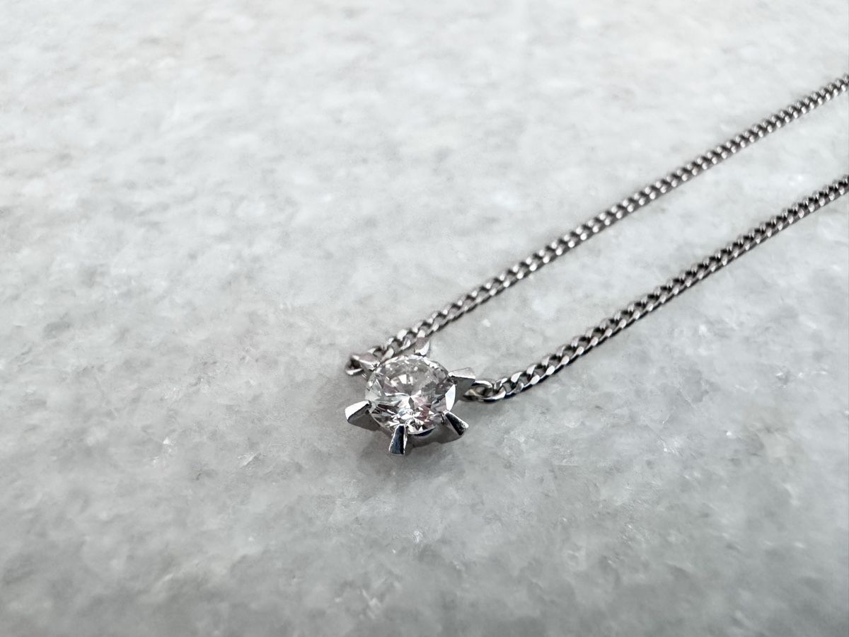 Catenine: Diamant Solitär Kette 0.35 aus Platin – Usato da Kriens venduto da hannaandkiko 4