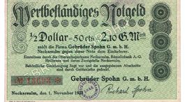 Neckarsulm 2.10 Goldmark 01.11.1923 VZ+-VZ++