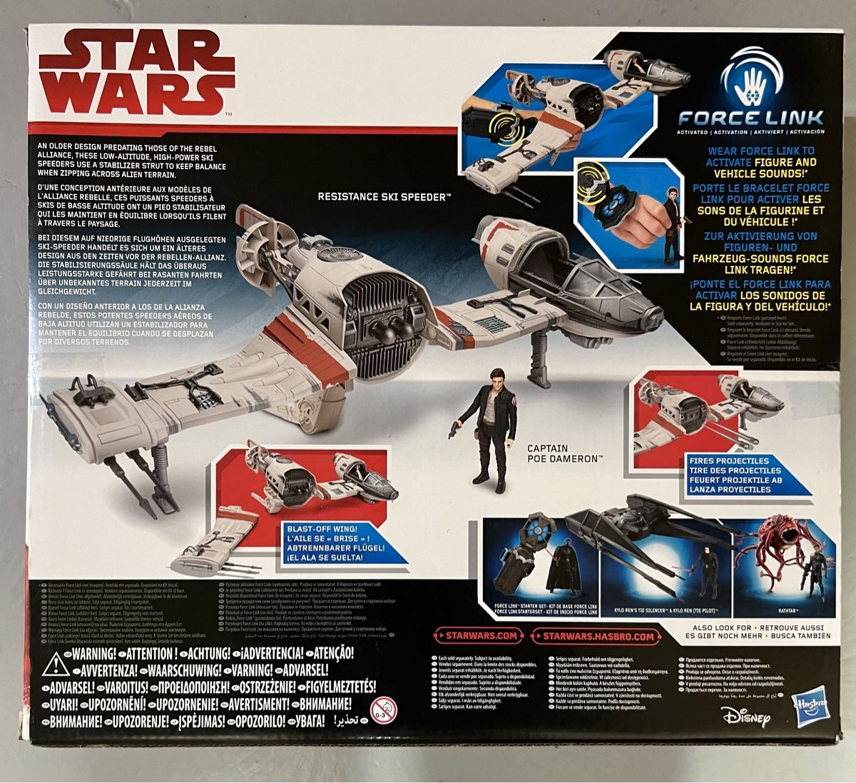 Star Wars Statuette: Star Wars Force Resistance Ski Speeder & Captain Poe Dameron – Nuovo e nell'imballaggio originale da Nyon venduto da kelkal0 1