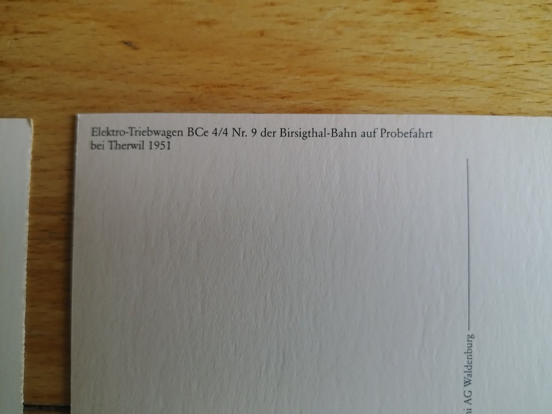 Cartoline postali: 4 AK BTB Birsigthal Bahn – Usato da Amden venduto da vipernatter 7