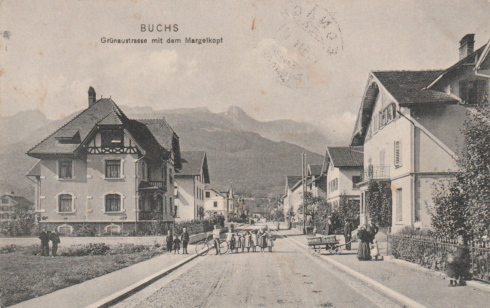 Ansichtskarten: Buchs-Grünaustrasse-1912 – Gebraucht aus uttwil von Koehlerfred