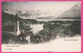Thun und die Alpen gel 1909