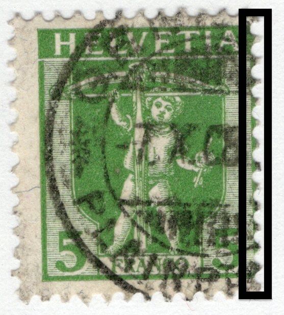 Tutti i francobolli: 080b CH 1907 Figlio Tell/Spostamento – Usato da Breganzona venduto da dede46