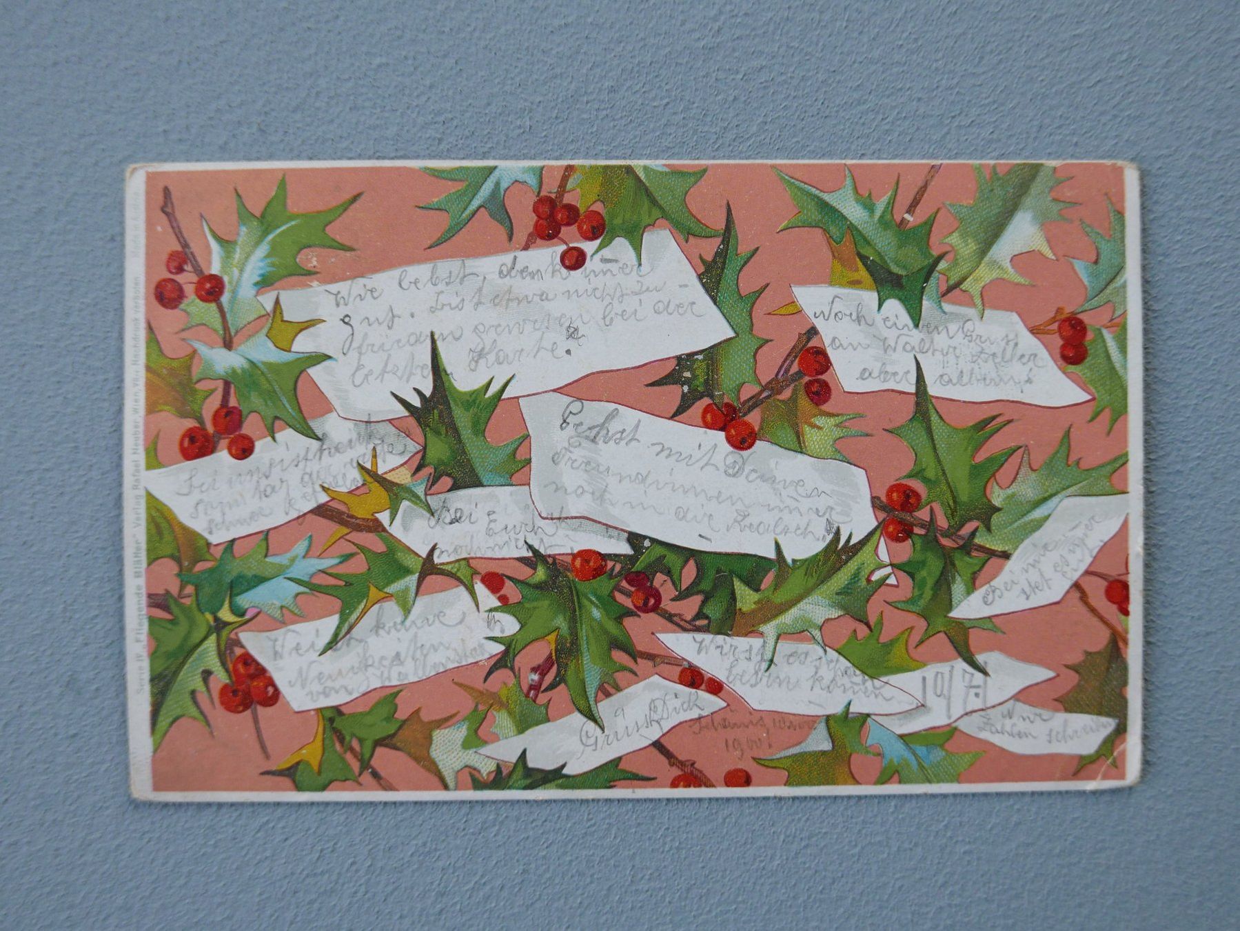 Cartoline postali: ANTIKE ANSICHTSKARTEN FLORALES MUSTER 1900 1899 – Usato da Balgach venduto da Zwischenraum 1