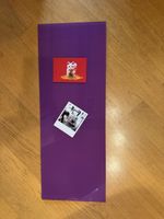 Magnettafel Glas lila rechteckig, gebraucht