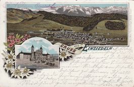 Kt.Schwyz-Einsiedeln-Präge Litho 1906