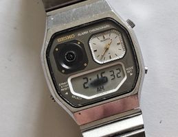Seiko Alarm Chronograph Quartz, montre vintage, rare!