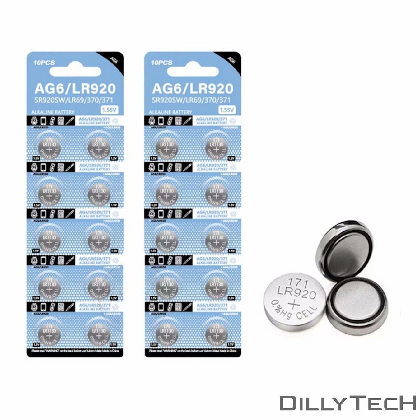 Caricatori & Batterie: DTecH AG6, 371, SR920SW Knopfzellenbatterie - 30 Stk. – Nuovo e nell'imballaggio originale da Meilen venduto da DillyTecH 2