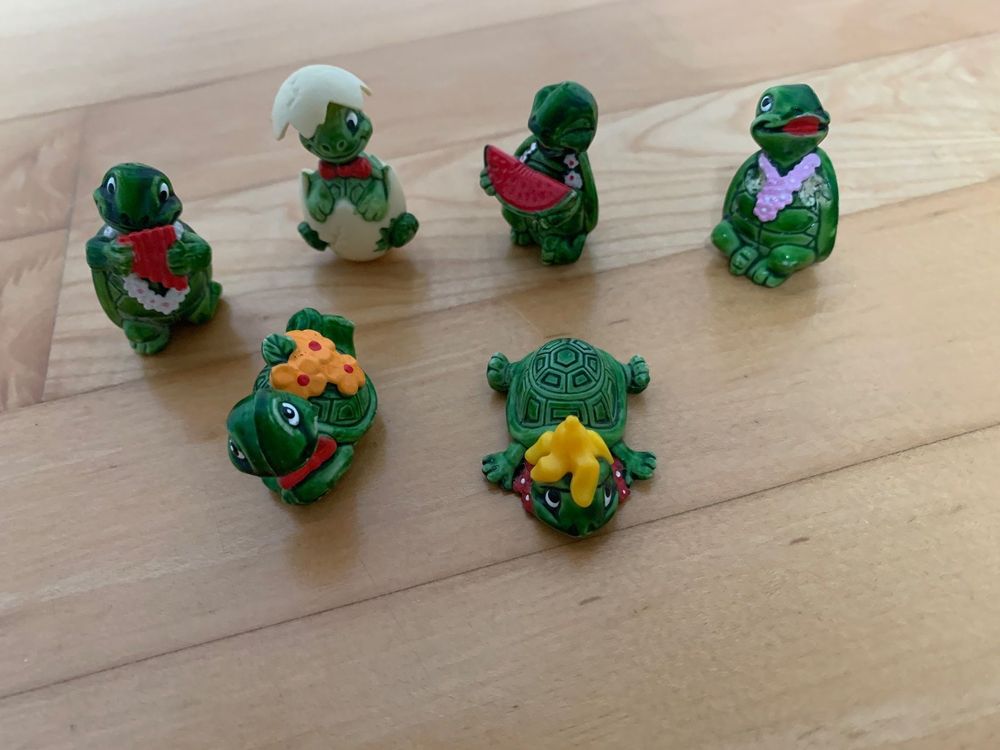 120 Mini Schildkröten Figuren - 10 Farben Leuchtend Für Deko & DIY