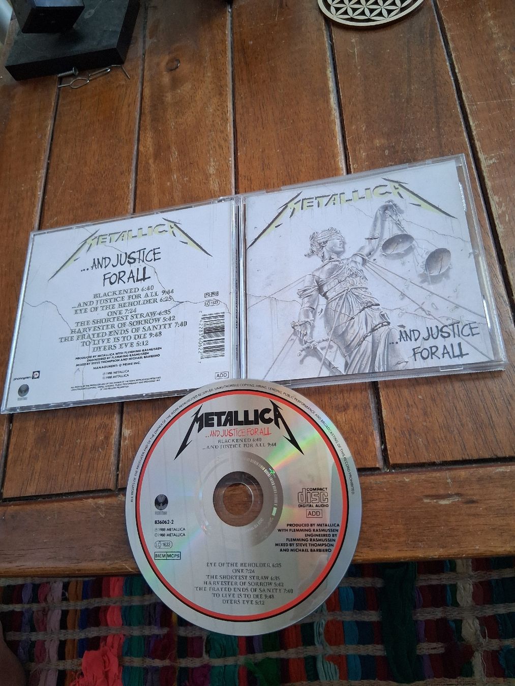 CD: metallica- and justice for all – Usato da St-Cergue venduto da VeganWarrior