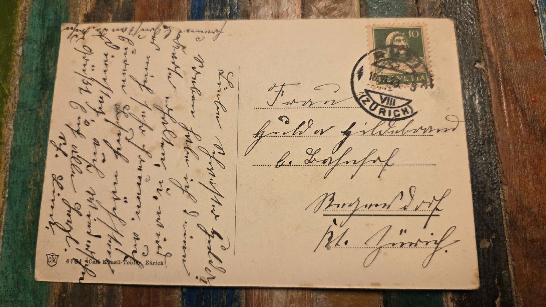 Ansichtskarten: 1923 Ansichtskarte Rüti Zürich – Gebraucht aus Arni AG von Moth68 1