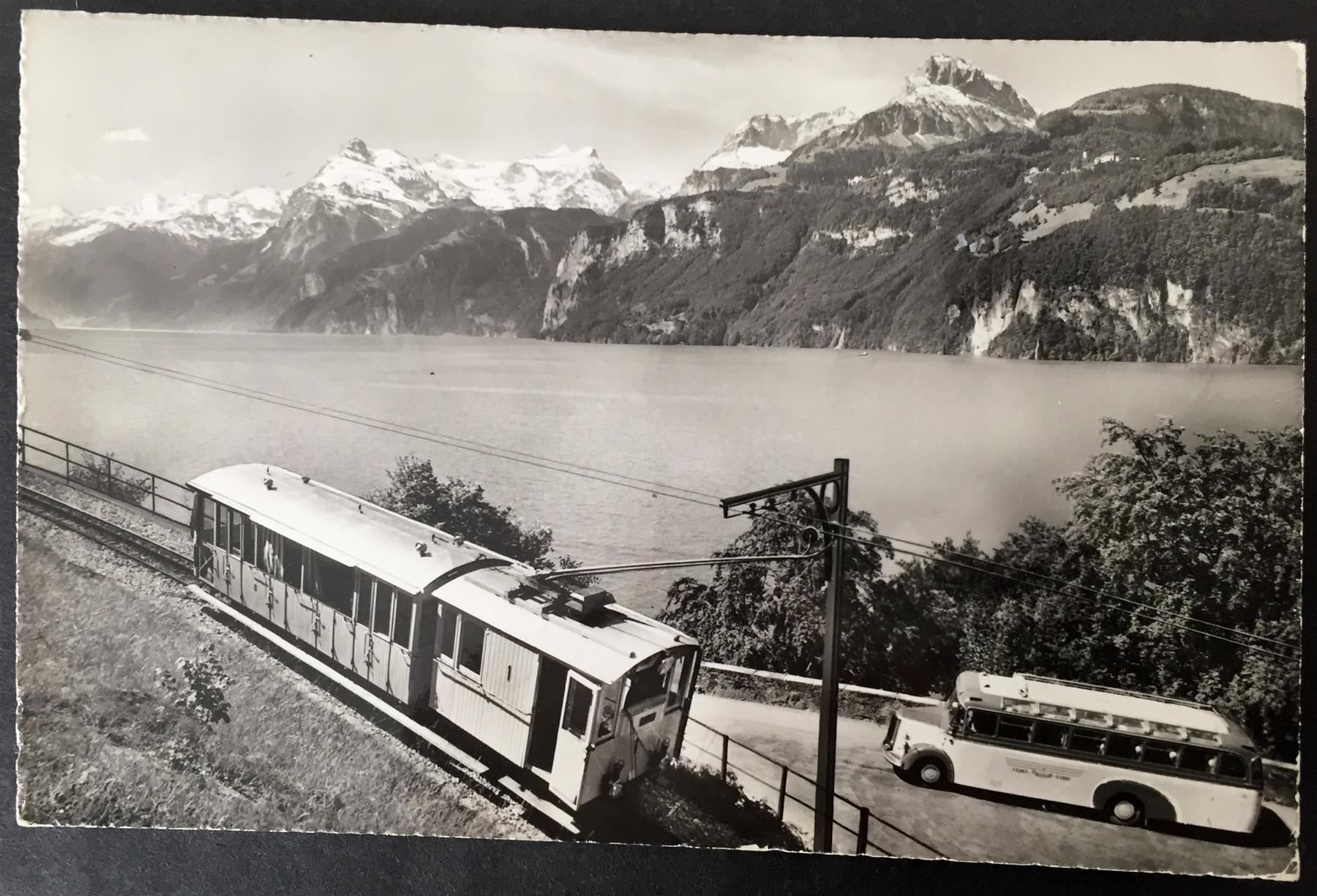 Ansichtskarten: BRUNNEN-MORSCHACH-BAHN und Postauto – Gebraucht aus Jona von philajona