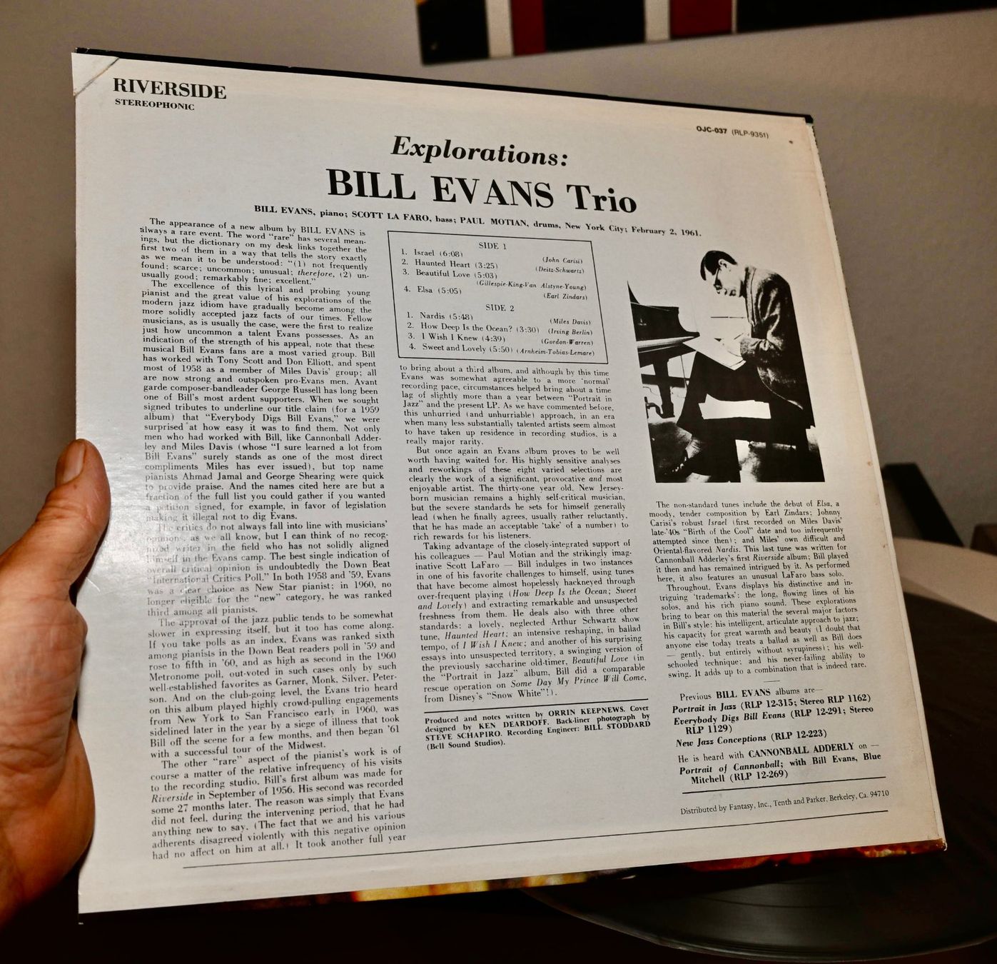 Schallplatten: Bill Evans Trio EXPLORATIONS VG++/Mint-! Original Jazz Class – Gebraucht aus Pfaffhausen von mono_rec 1