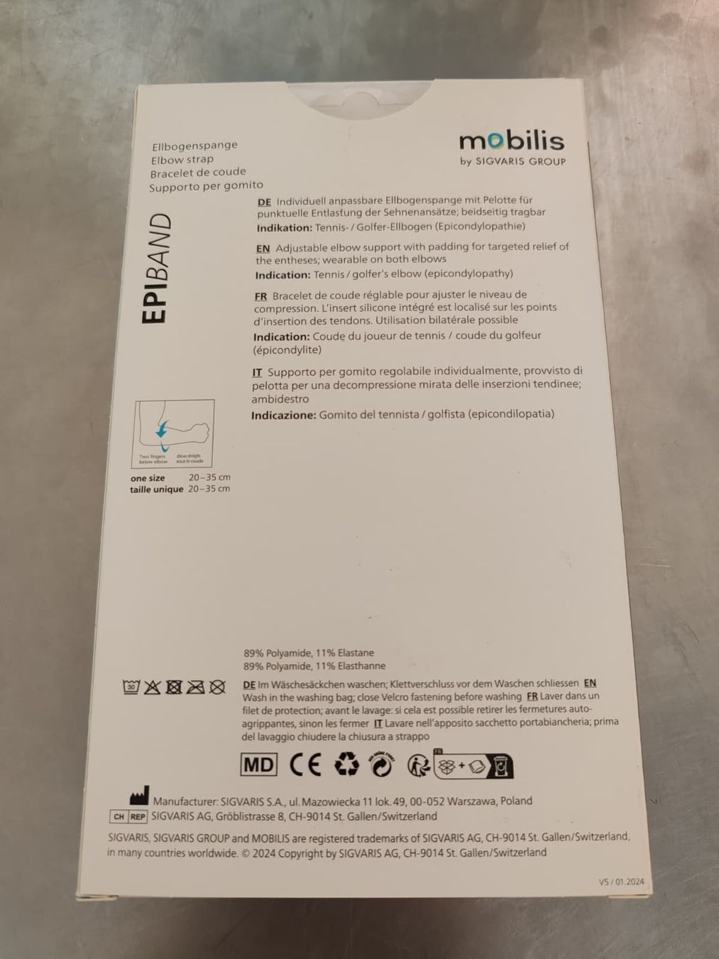 Sigvaris Appareils médicaux: Sigvaris EpiBand Ellenbogenbandage - one size – Neuf avec emballage d'origine à Bern par PrettyGood 1
