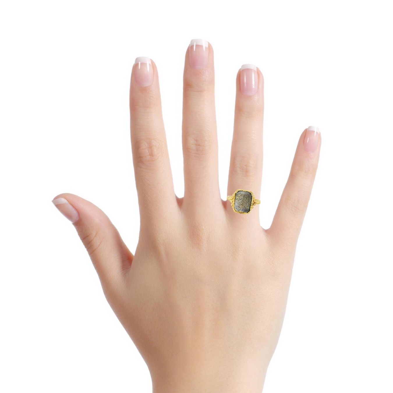 Anelli: Antiker 14k 585 Ring Labradorit im historischen Design – Usato da Embrach venduto da estzeh1 3