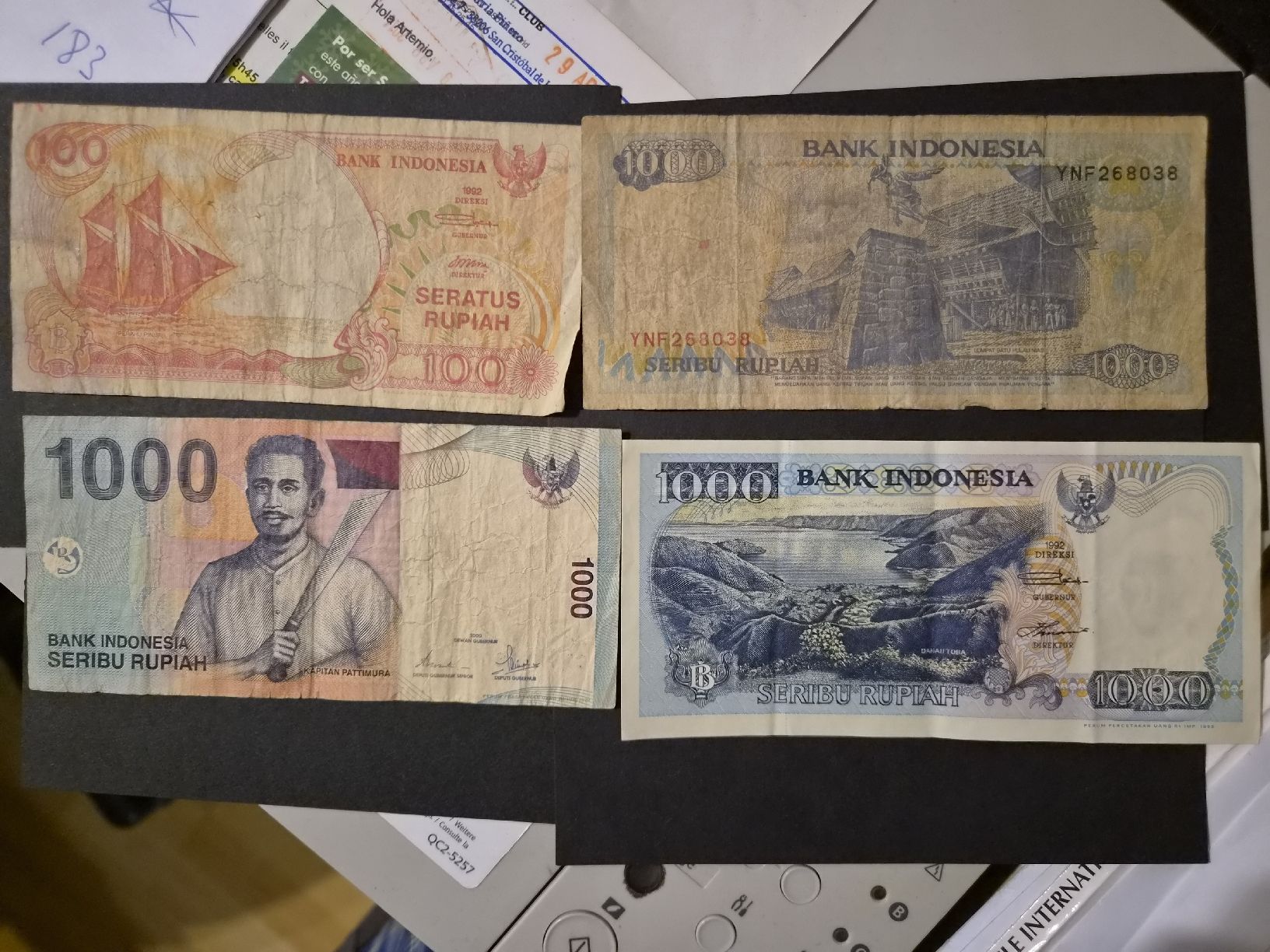 Banconote: Indonésie, lot de 5 billets – Usato da Versoix venduto da rucio