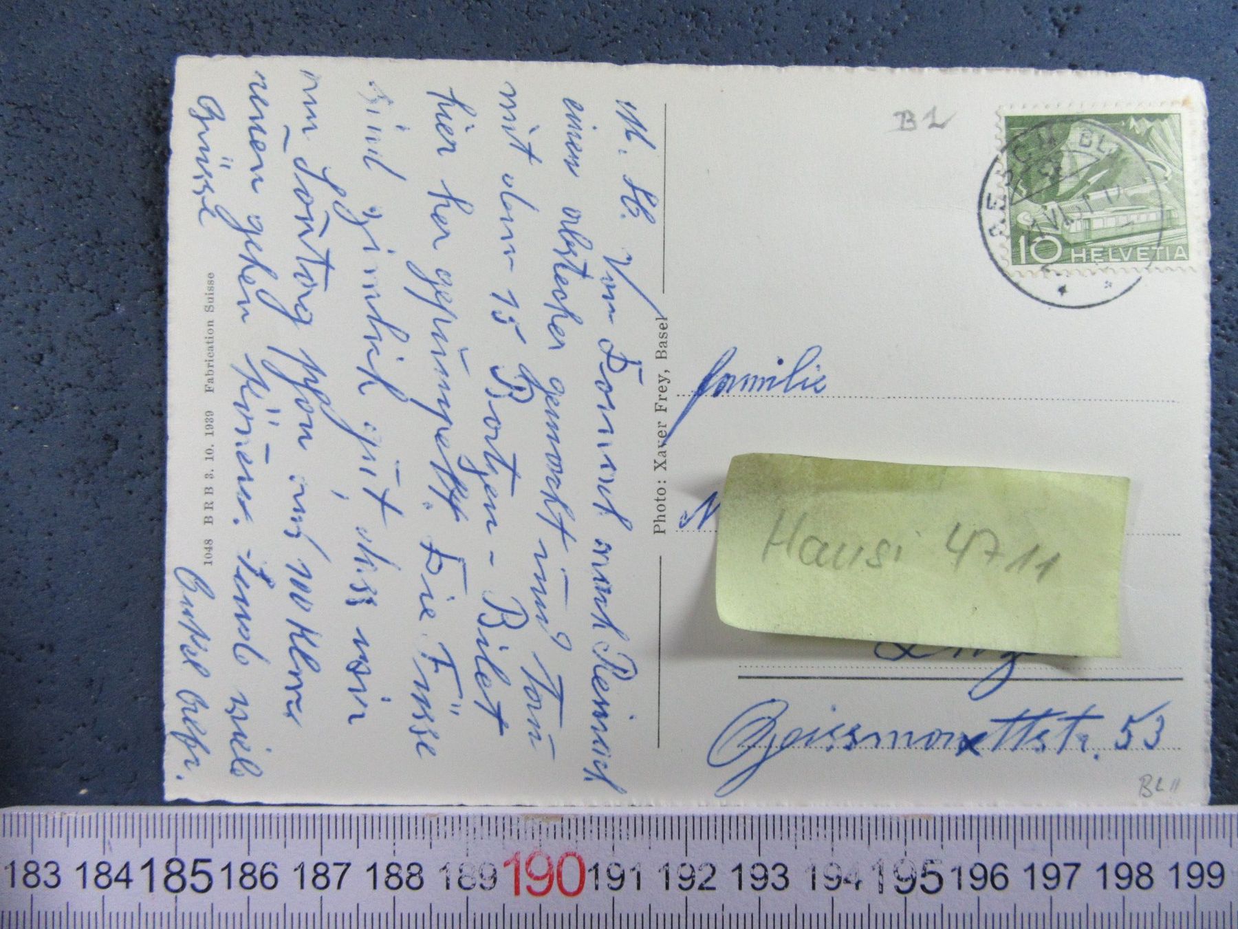 Cartoline postali: AESCH BL AK SCHLOSS-SCHULHAUS 1939 – Usato da Ettingen venduto da Hausi4711 1
