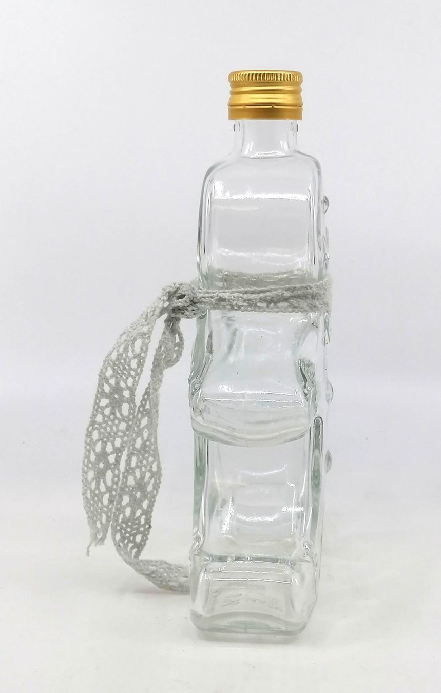 Altro: Glas Flasche Design Männchen 250ml leer – Usato da Reinach BL venduto da fliegenrolli 1